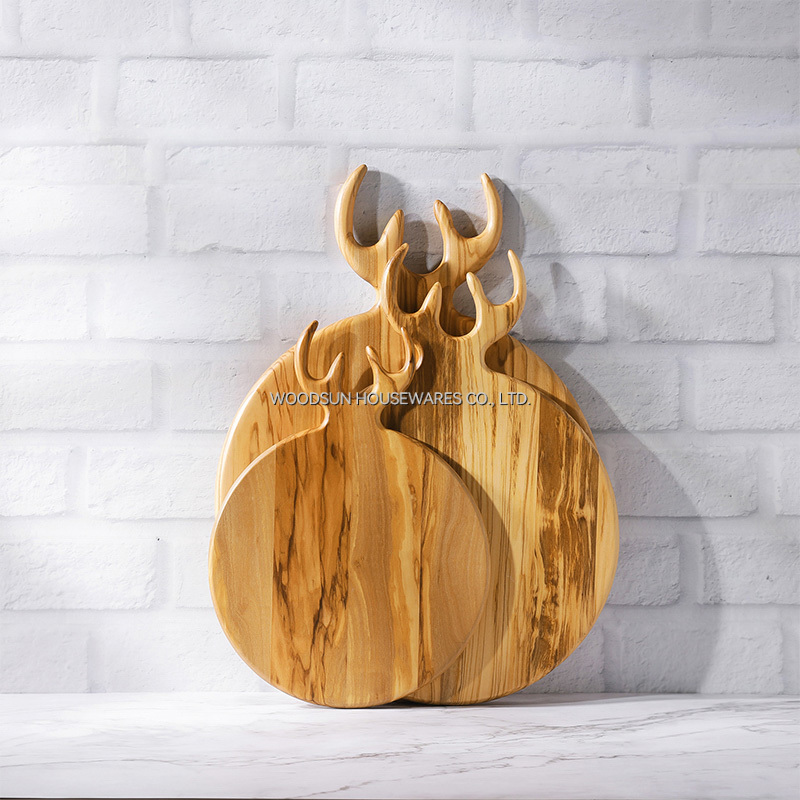 Woodsun Deer Horn Tabla De Cortar De Madera Cutting Board