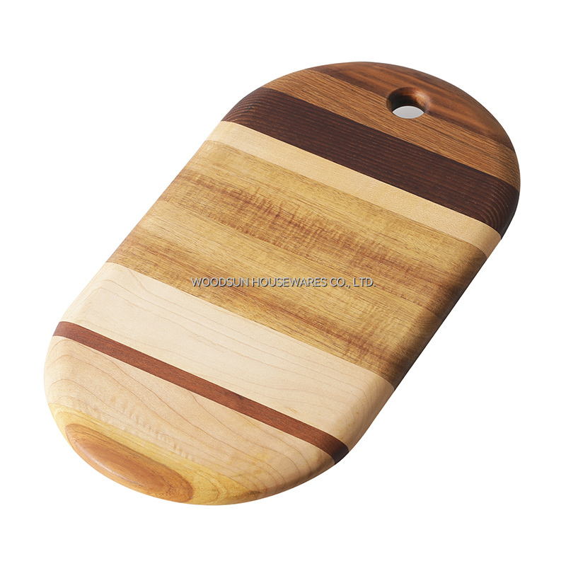 Woodsun FSC Oval Splicing Mini Cutting Boards Chopping Blocks