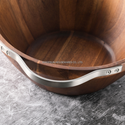 Woodsun Acacia Wood Dough Bowl Wooden Salad Bowl Set and Factory Large Wood Bowl Manufacturer