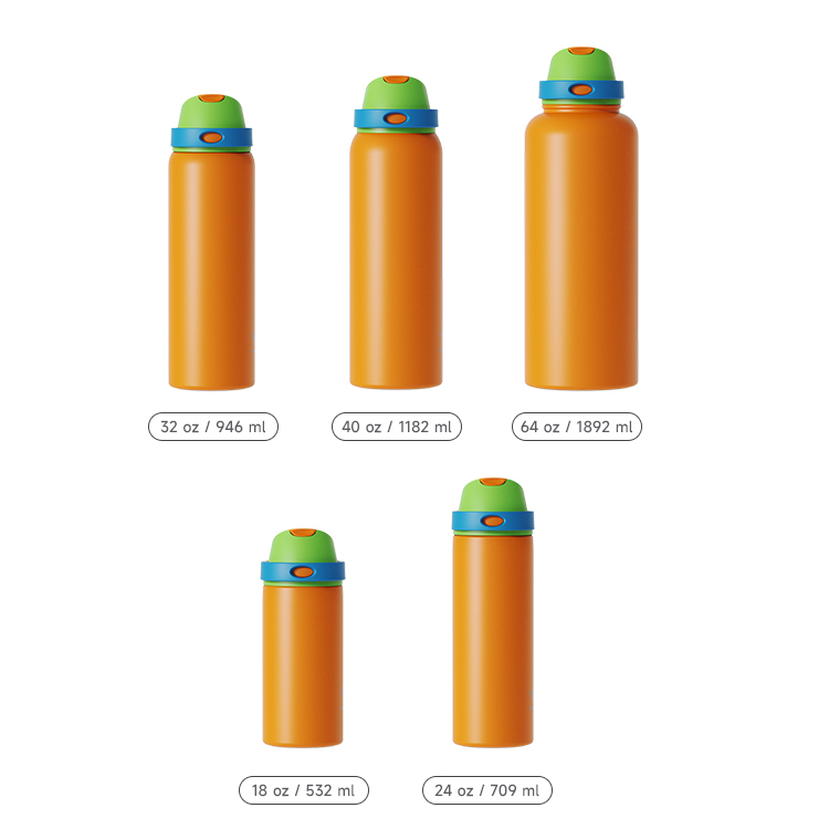 Custom Logo 18 24 32 40 64 Oz Sports 304 Stainless Steel Double Wall Vacuum Thermal Reusable Water Bottle