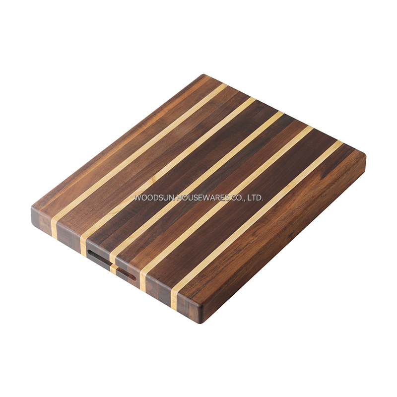 Woodsun Vertical Texture Design Checkerboard Small Cutting Board New Custom Logo Cutting Board