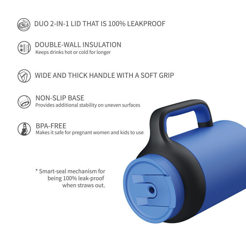 VIGOR Series New Outdoor Camping 64oz Insulated Cups Tumbler With Handle Termos Mug