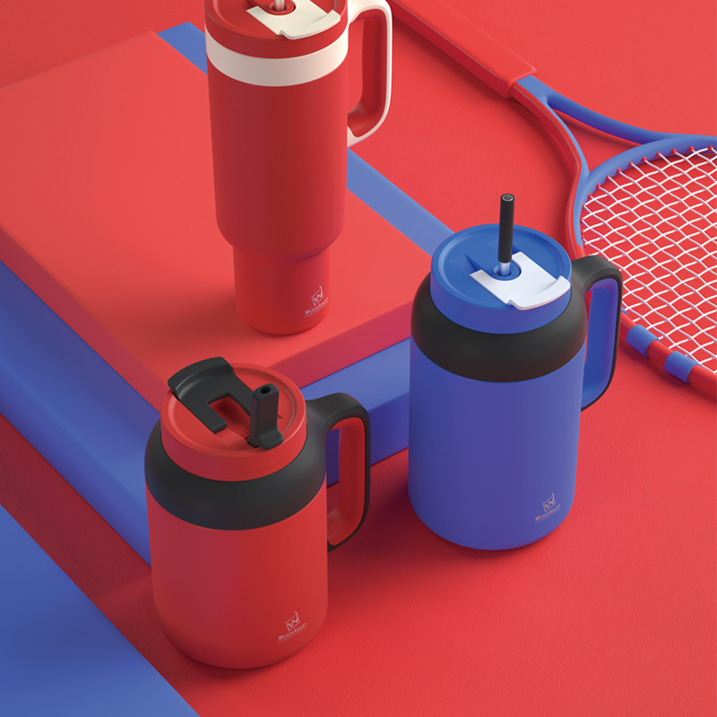 VIGOR Series New Outdoor Camping 64oz Insulated Cups Tumbler With Handle Termos Mug