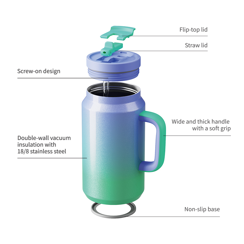 Wholesale Adventure Tumbler Mugs Cups With Lid And Straw Custom Coffee Cups For Christmas Gift