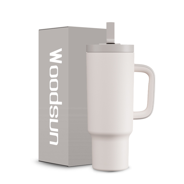 Fashion Sustainable Travel Mug 40oz Vacuum Insulated Tumbler With Lid And Straw