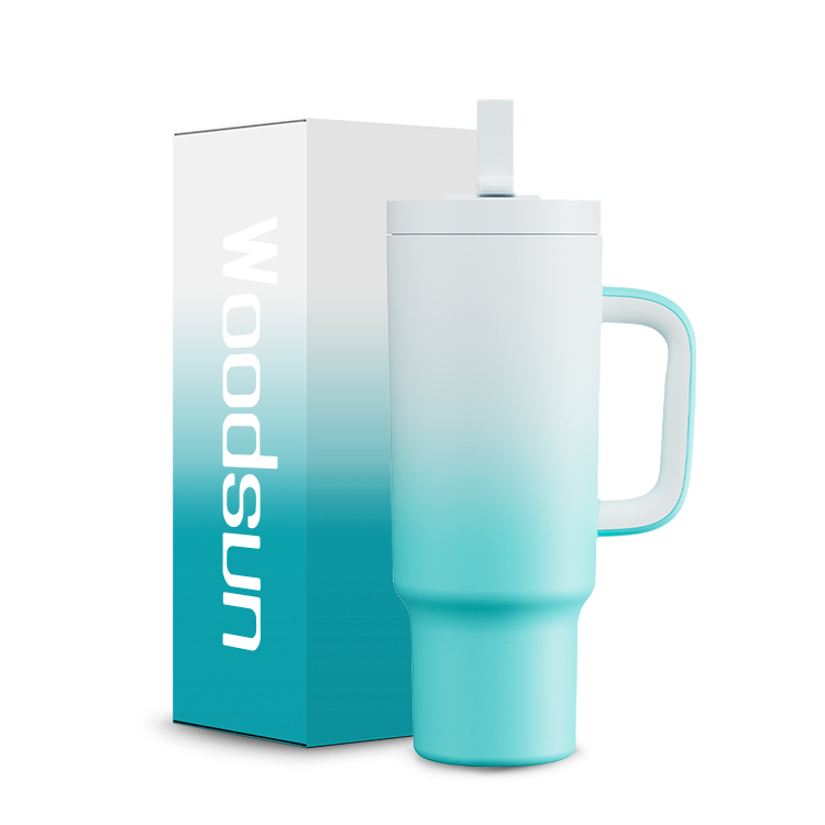 Fashion Sustainable Travel Mug 40oz Vacuum Insulated Tumbler With Lid And Straw