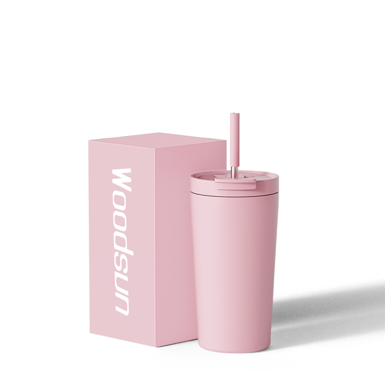 Leisure Style 18/8 Vacuum Insulated Custom Ice Coffee Mugs Cup Tumbler With Lid And Straw