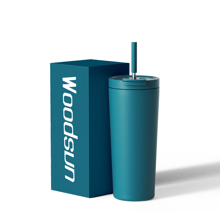 Leisure Style 18/8 Vacuum Insulated Custom Ice Coffee Mugs Cup Tumbler With Lid And Straw