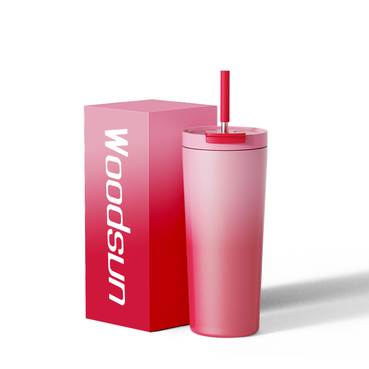 Leisure Style 18/8 Vacuum Insulated Custom Ice Coffee Mugs Cup Tumbler With Lid And Straw