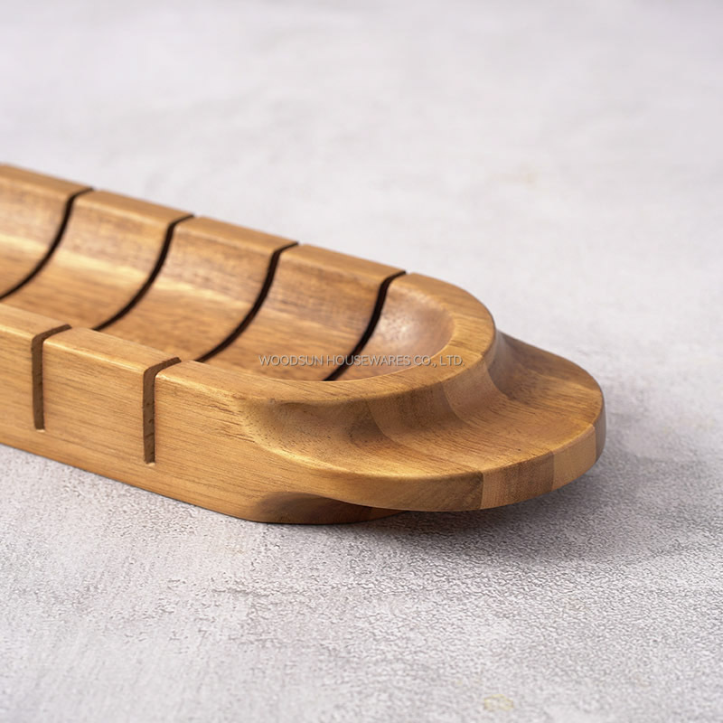 Woodsun Baguette Bread Cutting Board Wood Bread Board With Scale