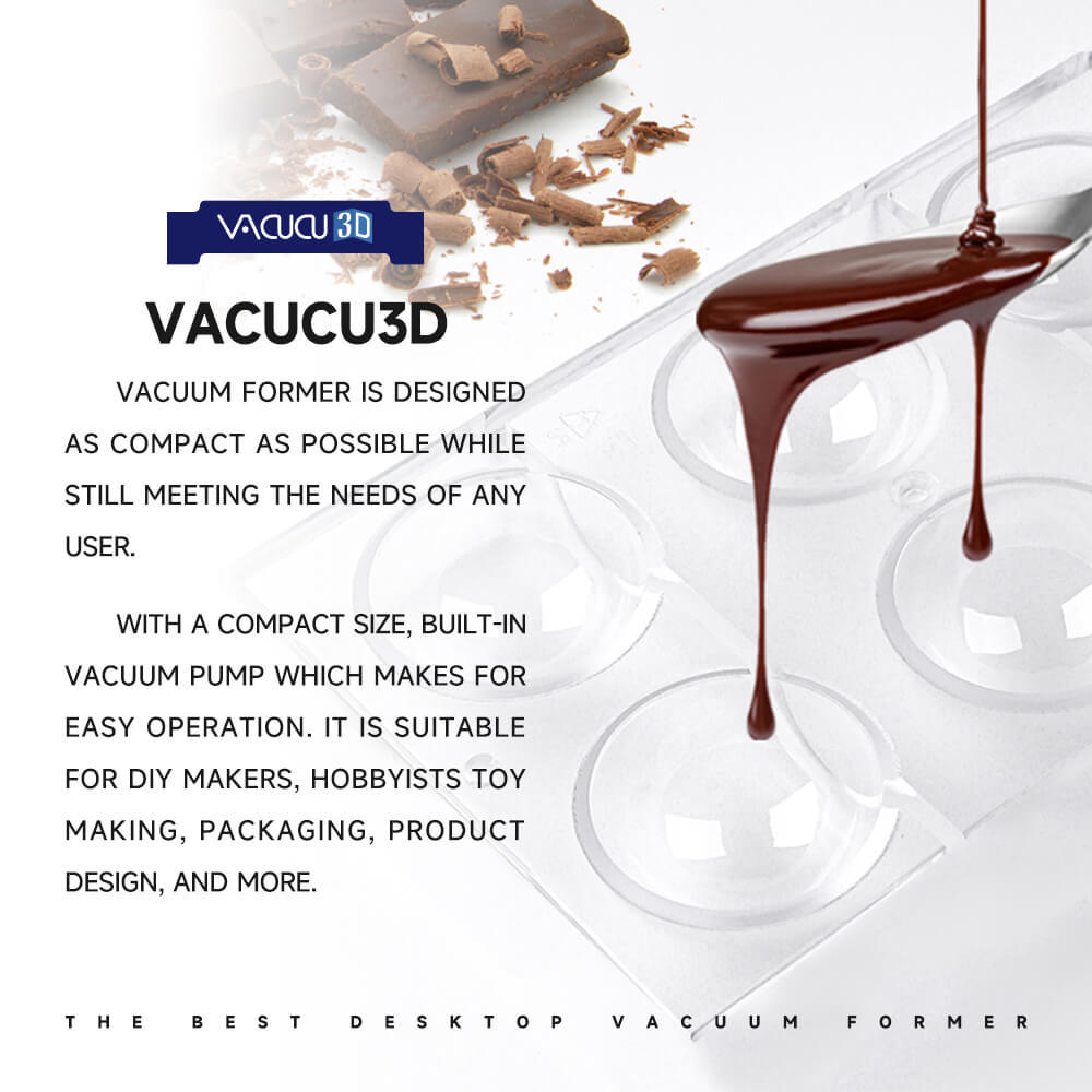 VACUCU3D A3 The Desktop Vacuum Forming Machine Create Prototypes Molds and Casts in Classroom Kitchen