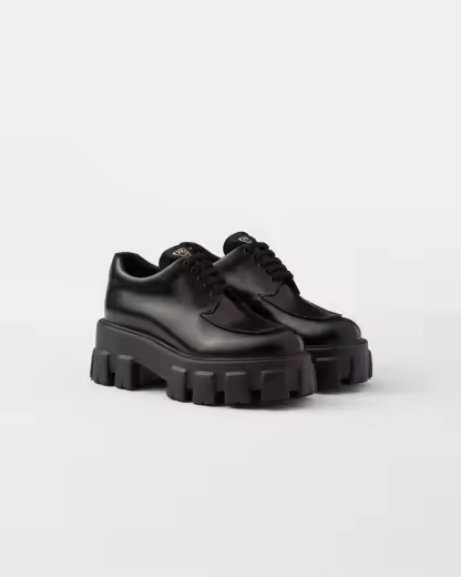 Monolith brushed leather lace-up shoes