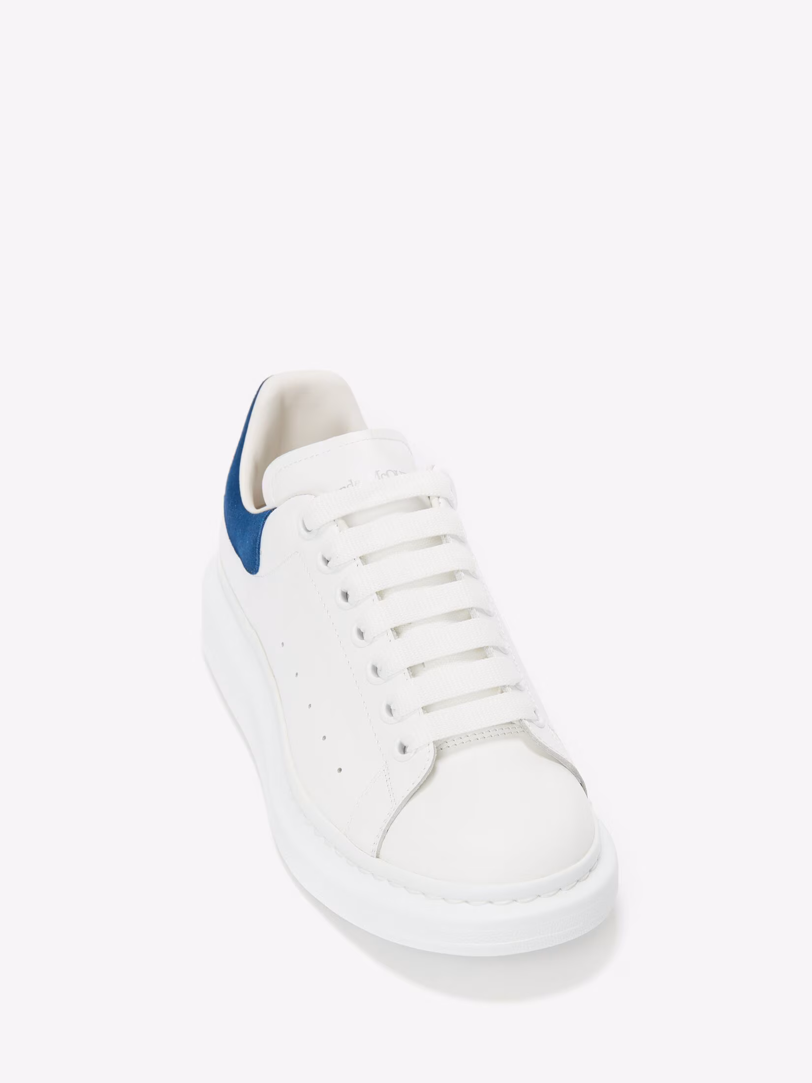 Oversized Sneaker in White/paris Blue