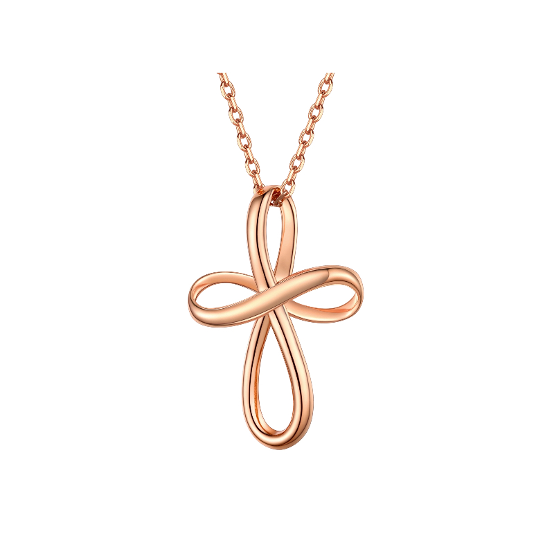 Sterling Silver Celtic Knot Necklace for Women rose gold