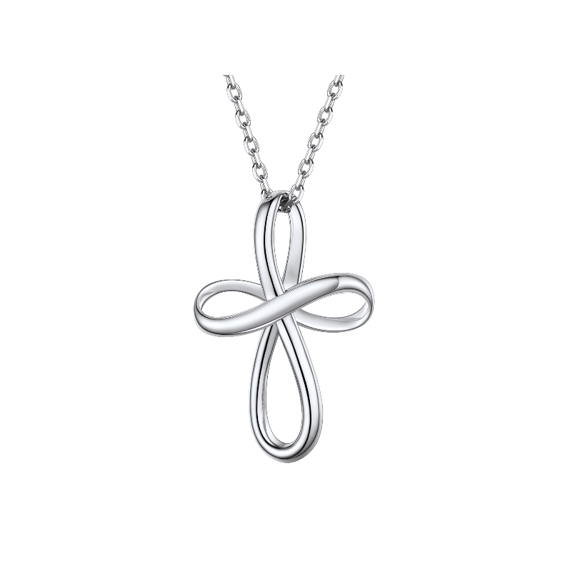 Sterling Silver Celtic Knot Necklace for Women silver