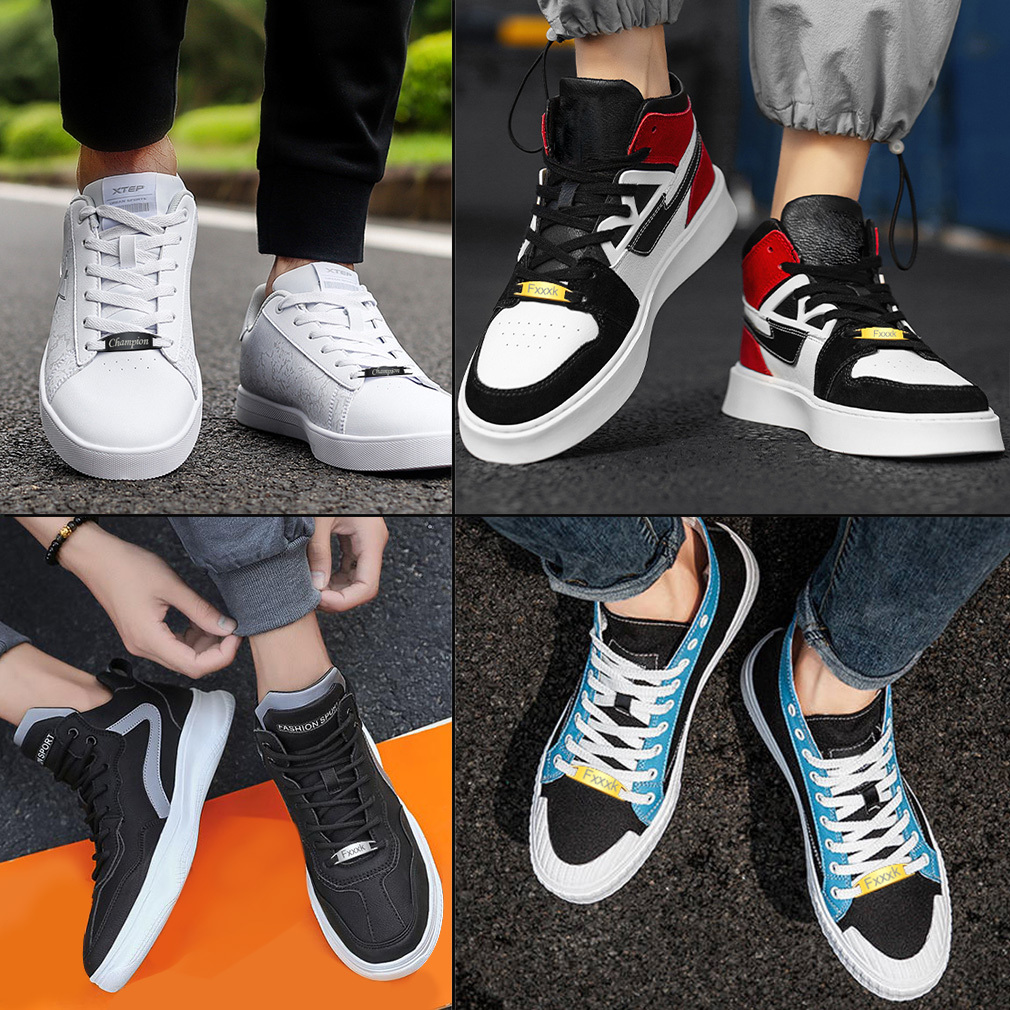 Personalized Engraved 2Pcs ShoeLace ID Tag Shoe Buckles for Men model show