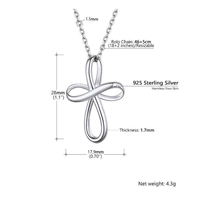 Sterling Silver Celtic Knot Necklace for Women detail