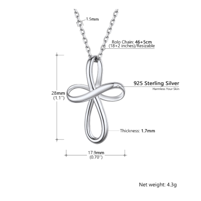 Sterling Silver Celtic Knot Necklace for Women detail