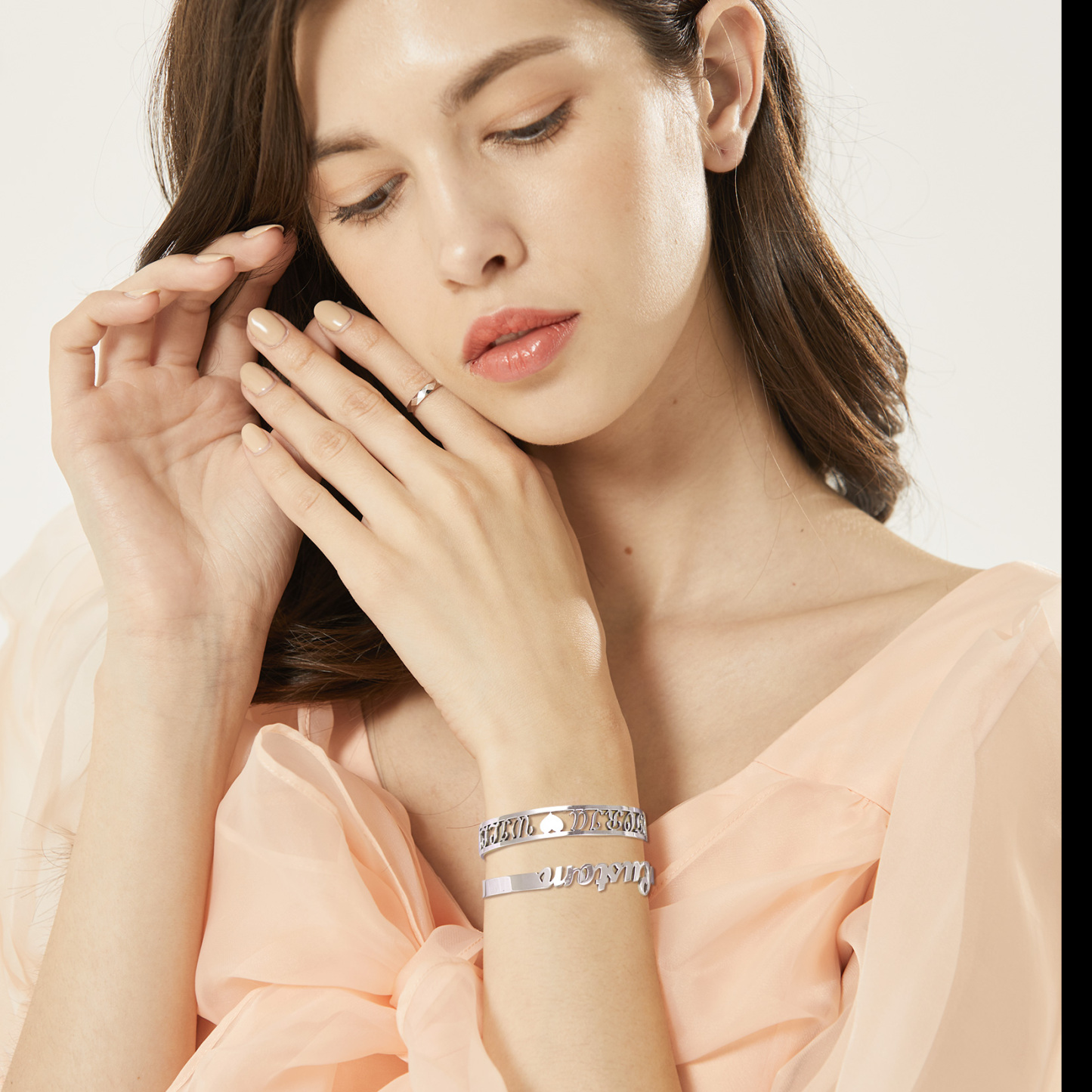 Personalized Name Engraved Cuff Bracelets model 