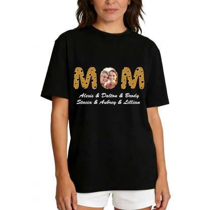 Personalized Mom Gift T-Shirt with Kids' Names