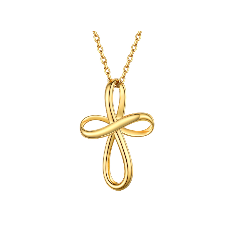 Sterling Silver Celtic Knot Necklace for Women gold