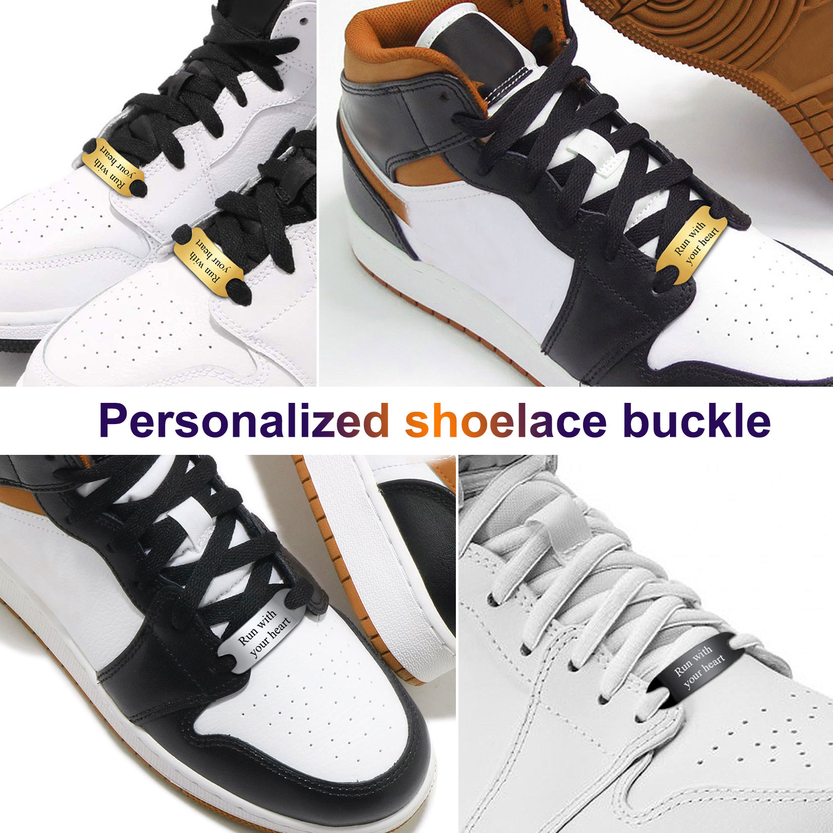 2PCS Custom Name Shoelace Buckle model show