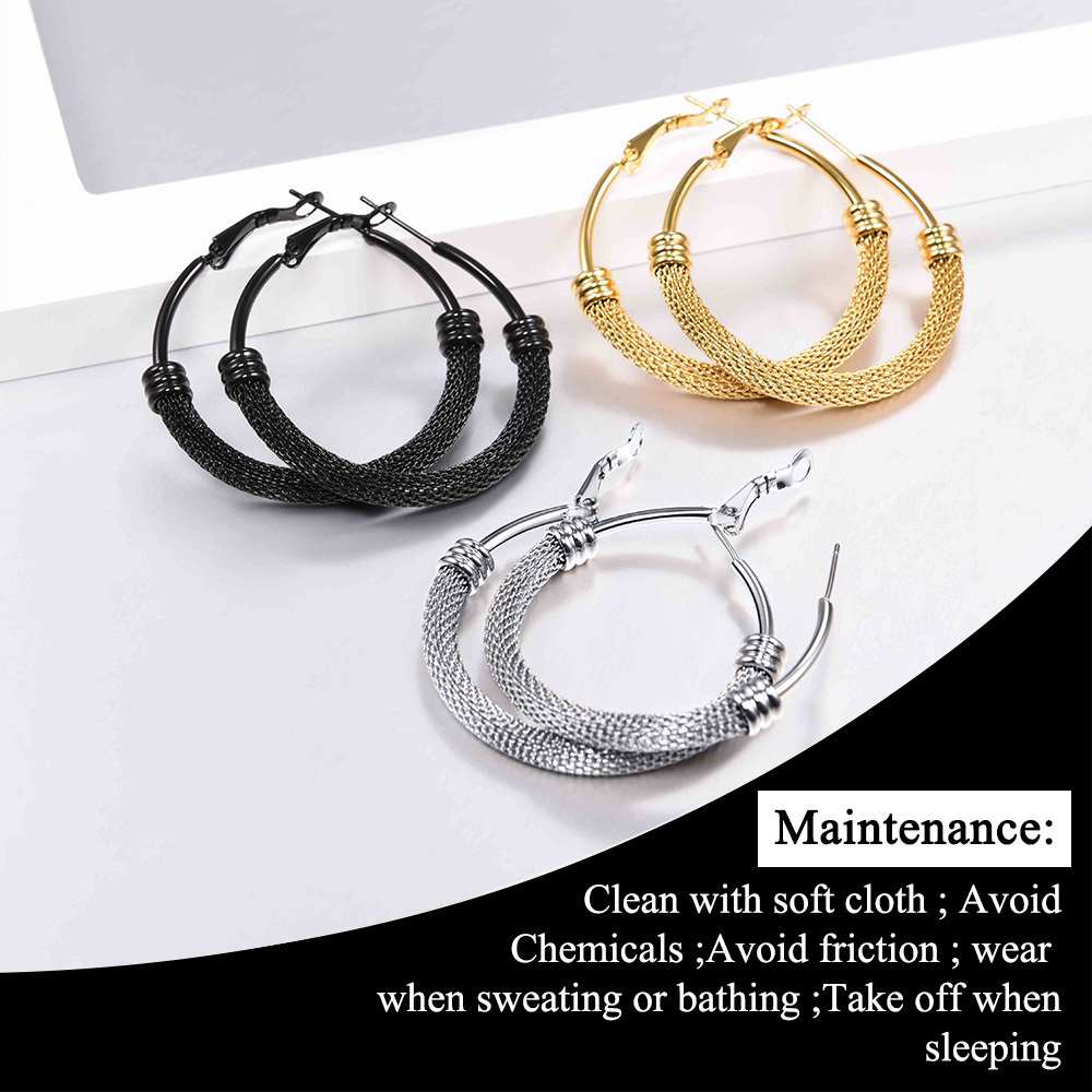 Stainless Steel Trendy Dop Hoop Earrings For Women matintenance