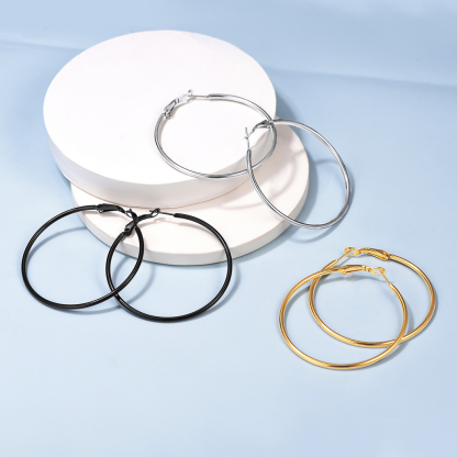 Lightweight Large Hoop Earrings for Women 30/50/70/100mm