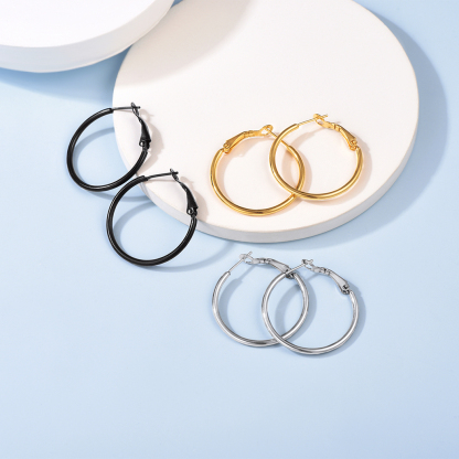 Lightweight Large Hoop Earrings for Women 30/50/70/100mm