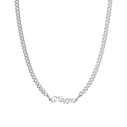 Custom Multi-Name Cuban Link Necklace 3MM