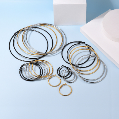 Lightweight Large Hoop Earrings for Women 30/50/70/100mm