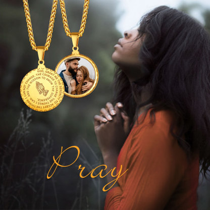 Personalized Photo Bible Verse Necklaces for Men Women