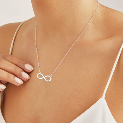 Personalized 925 Sterling Silver Infinity Name Necklace model