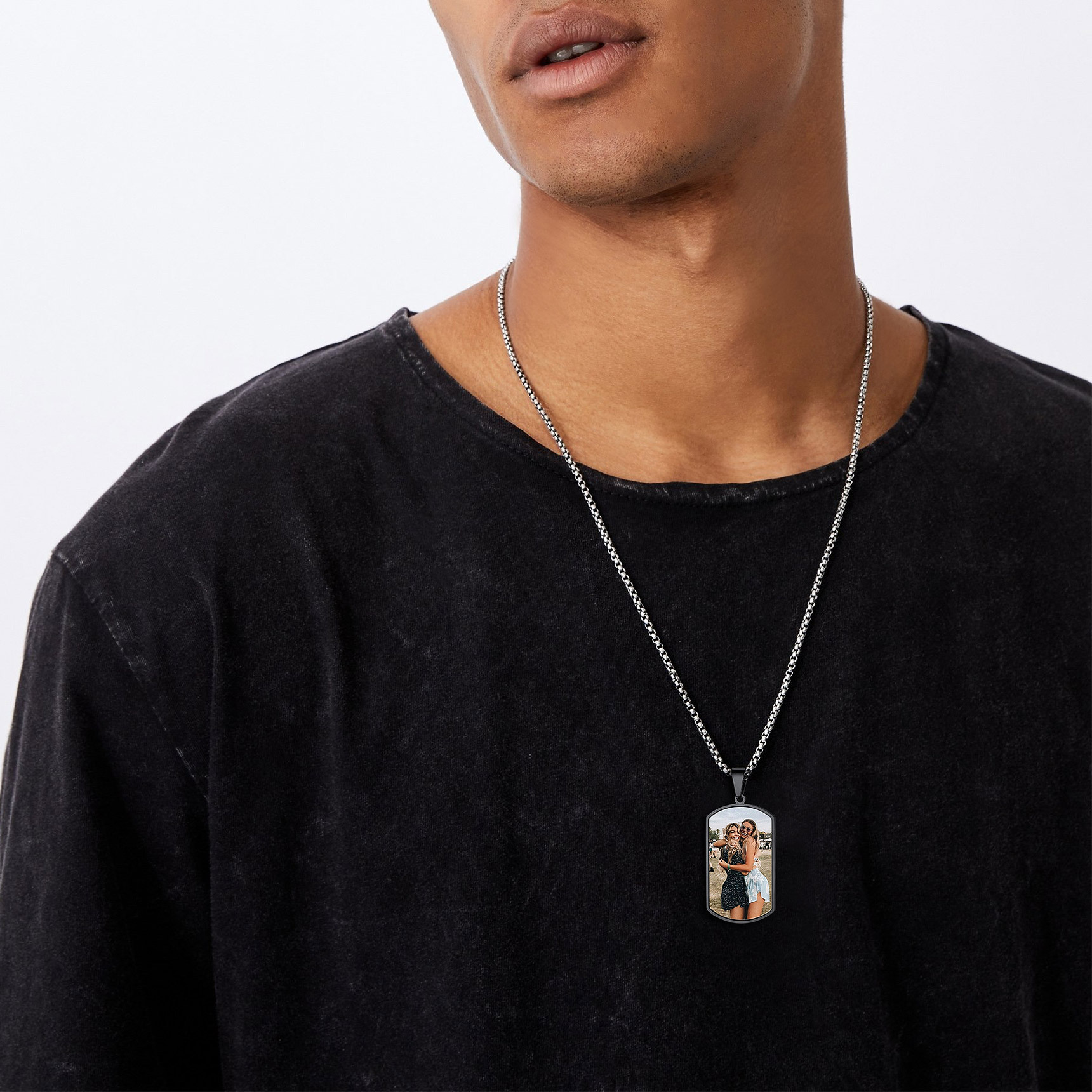 Custom Photo Military Dog Tag Necklace