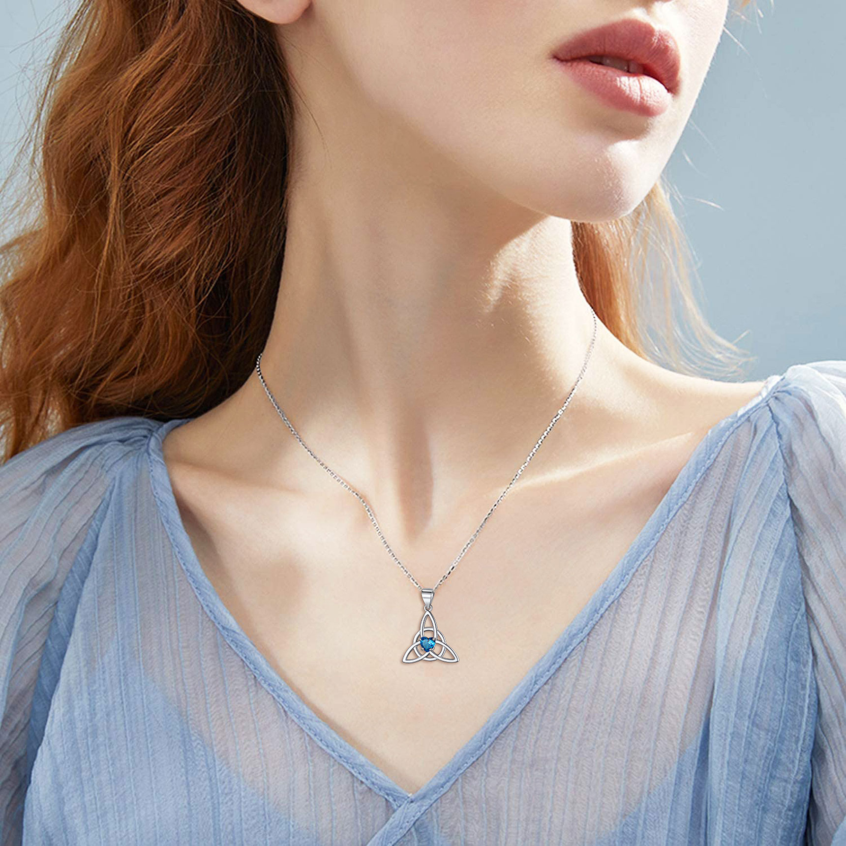 Birthstone Pendant Necklace for Women MODEL