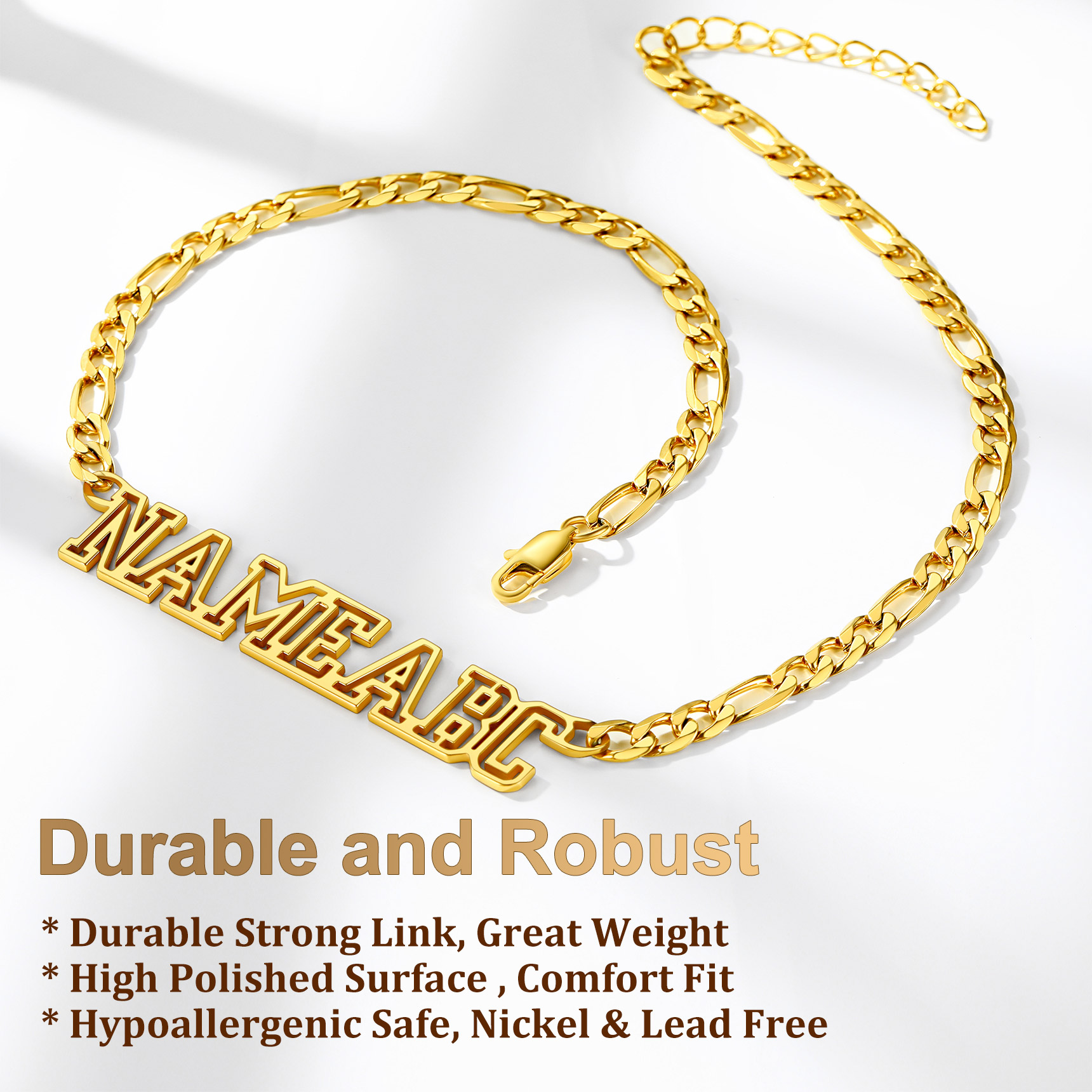 Personalized Name Pendant Necklaces for Men high quality