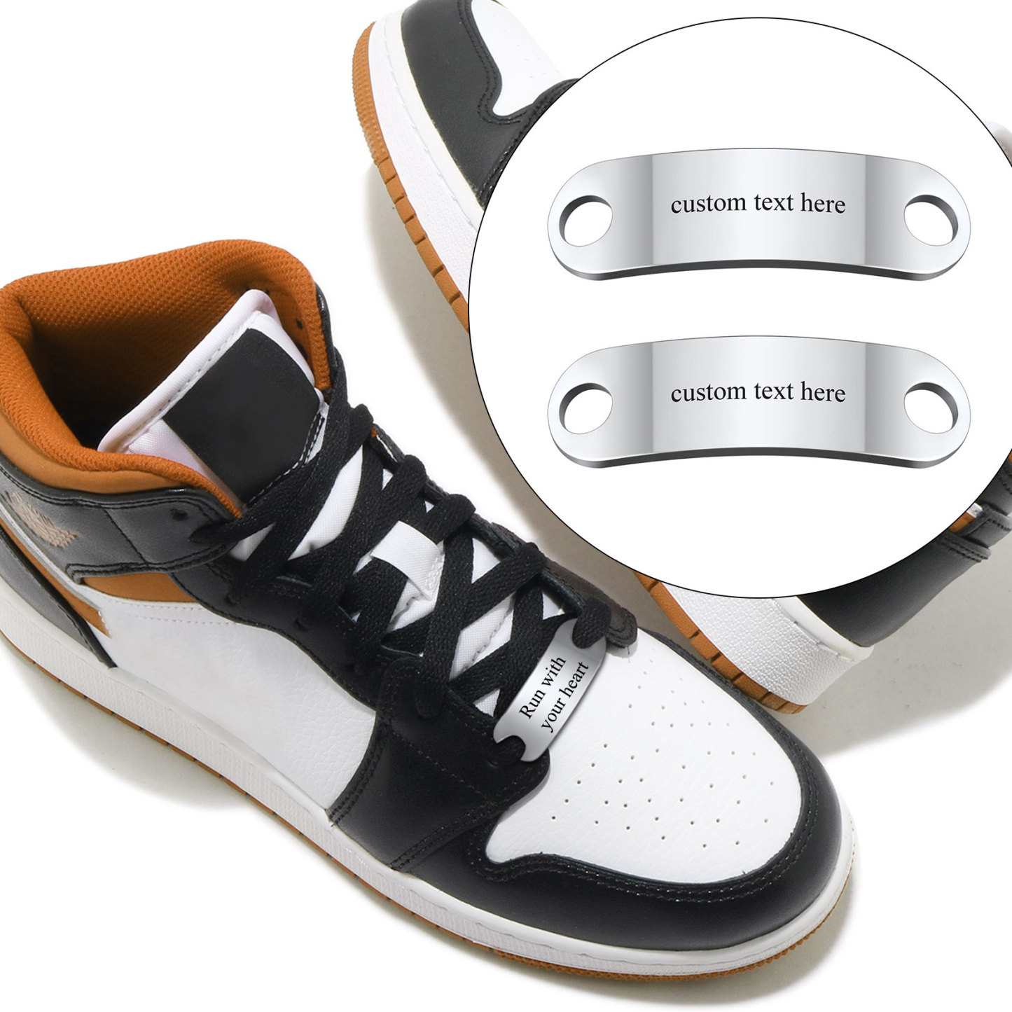 2PCS Custom Name Shoelace Buckle for Men model