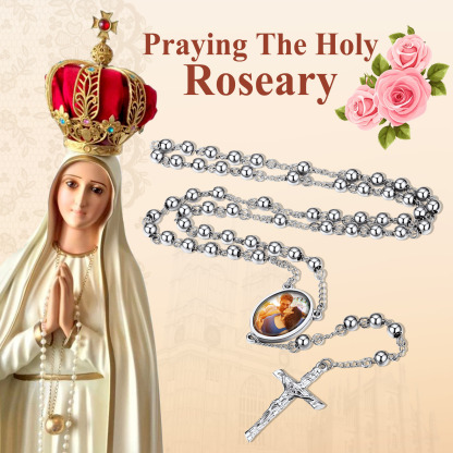 Personalized Rosary with Photo and Custom Engraving