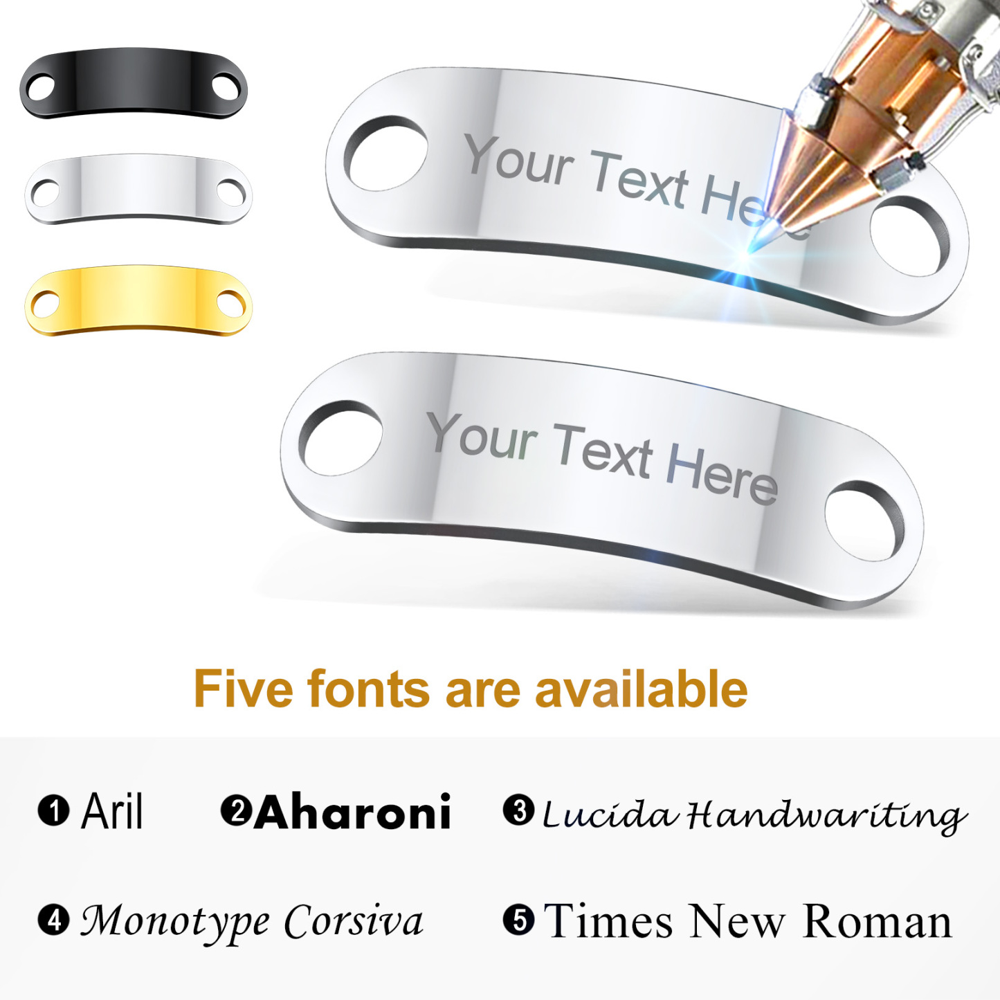 2PCS Custom Name Shoelace Buckle for Men 5 fonts