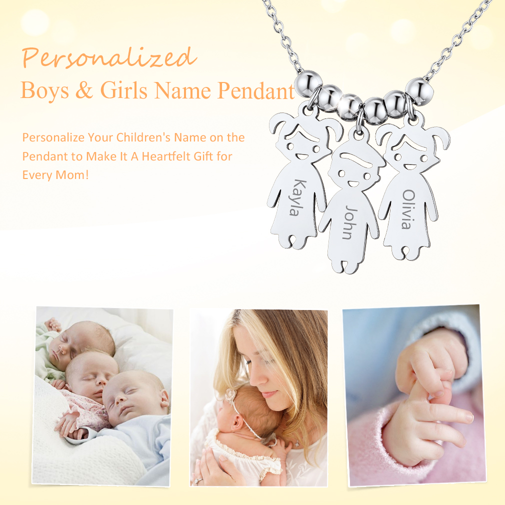 Personalized Mothers Children Necklace for Mom
