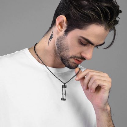 Urn Cremation Pendant Necklace for Ashes Stainless Steel Memorial Jewelry MODEL