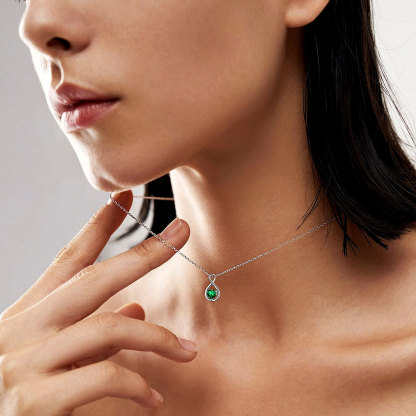  Birthstone Infinity Pendant Necklace for Women model