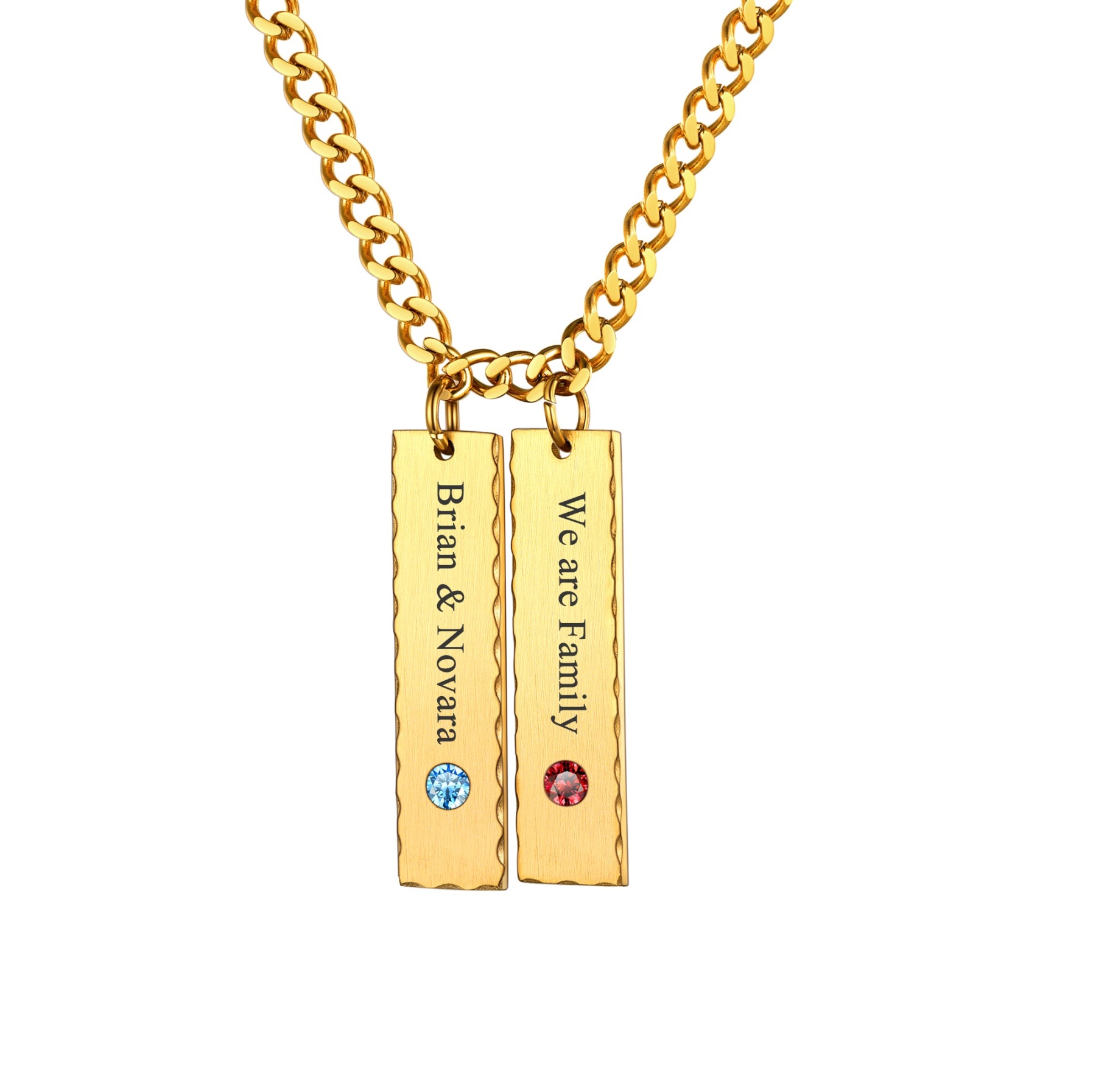  birthstone bar name necklace gold 2