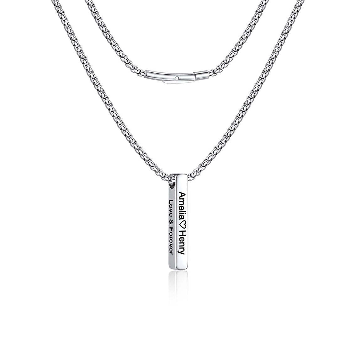 Custom Bar Cremation Jewelry Urn Memorial Necklace for Ashes