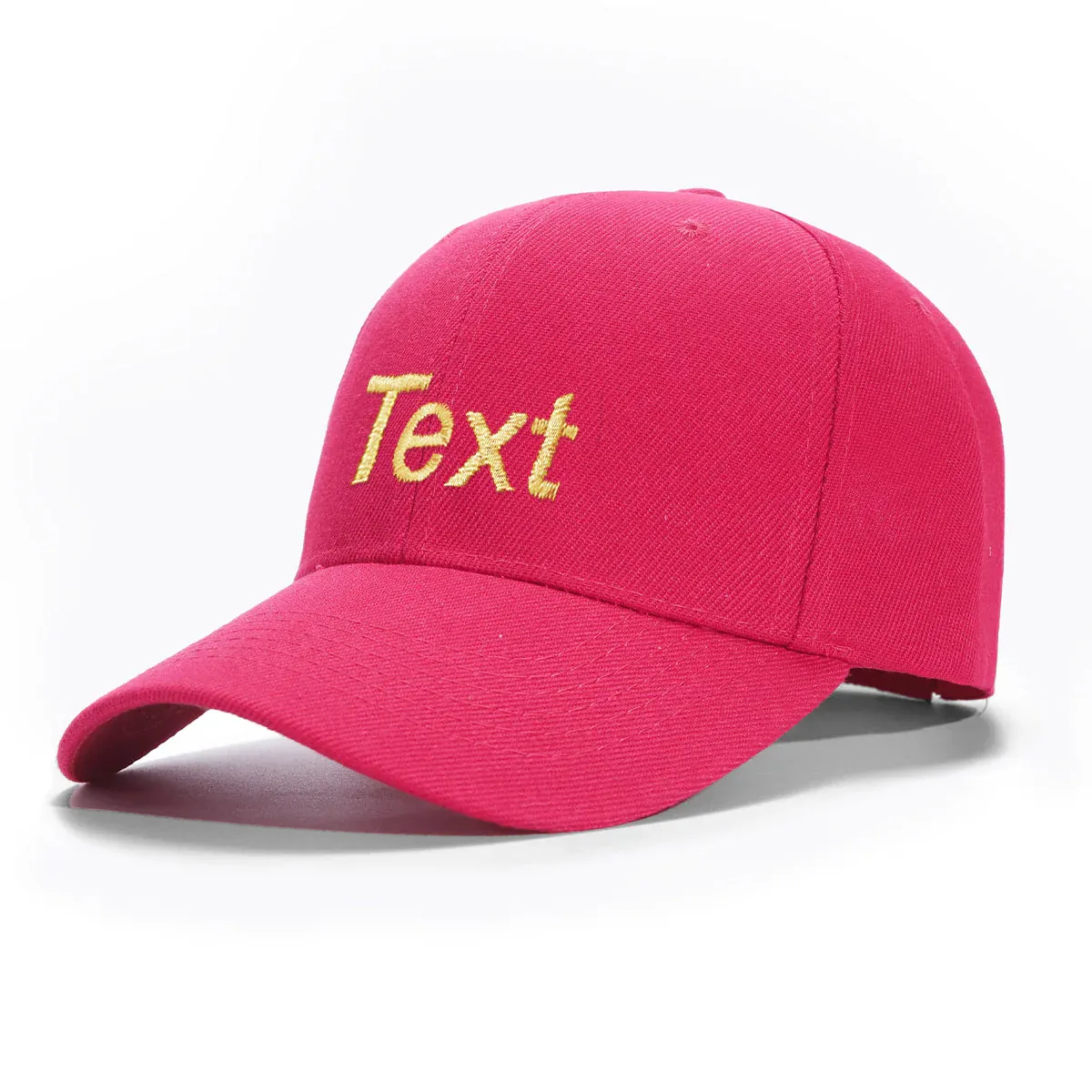 Custom rose red Hat Baseball Cap with Embroidery with 1 Text