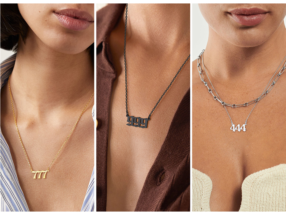 Personalized Angel Number Necklace for Women