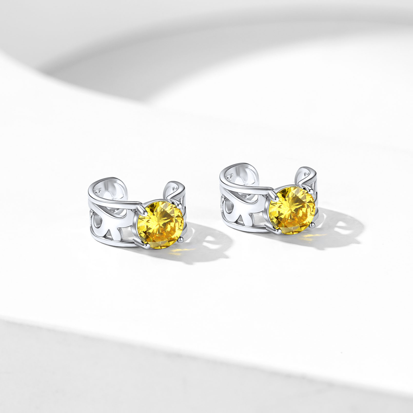 Birthstone Celtic Knot Ear Cuff Earrings Non Piercing Cartilage Cuffs occasion