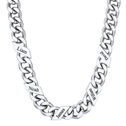 Custom Names Cuban Chain Necklace 7/9/12MM