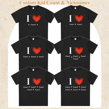 Custom Kids Name T-Shirt for Mom