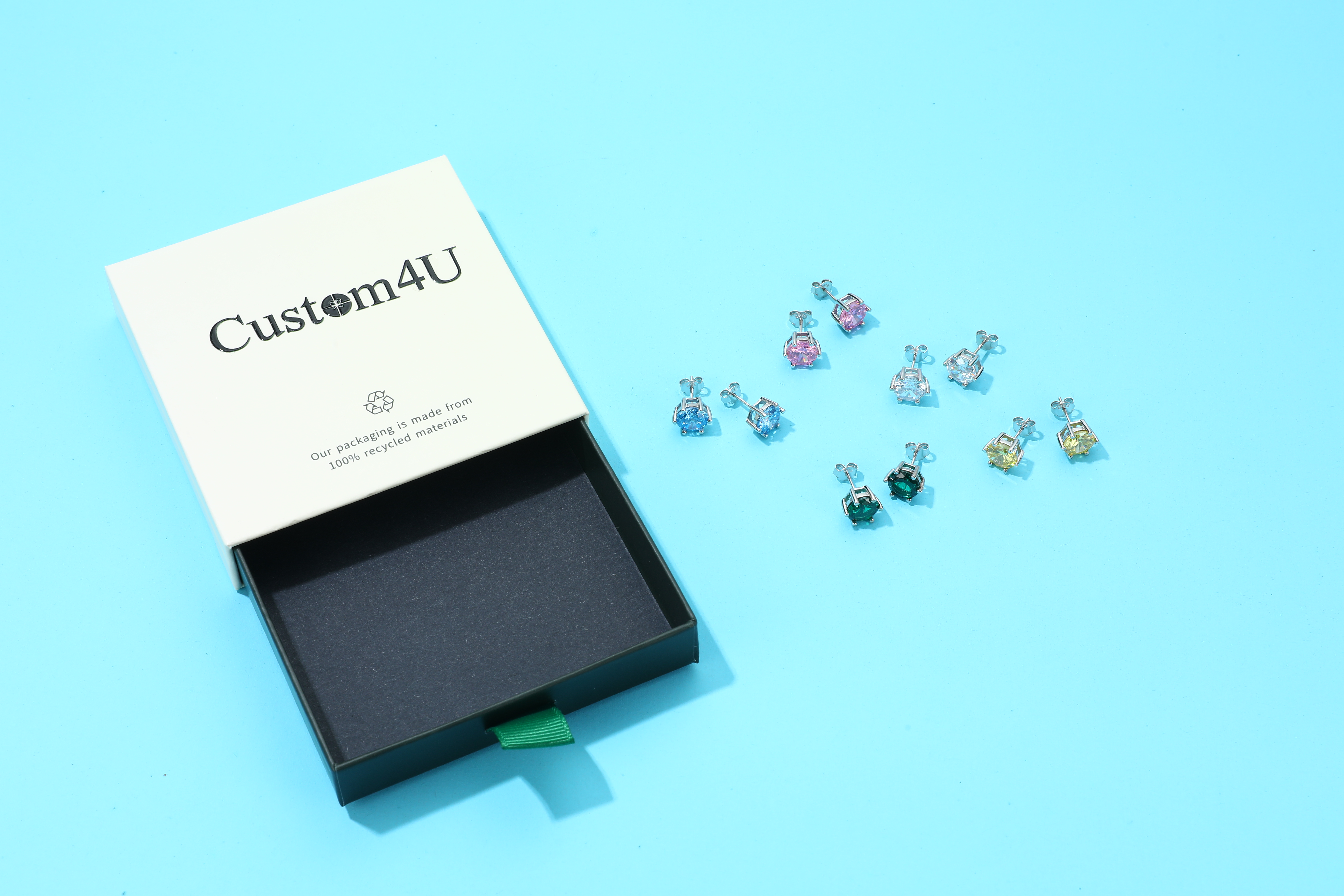 Custom4U Birthstone Earrings for Women